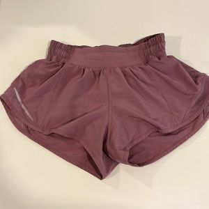 Pink Lululemon 2.5 inseam hotty hots size 2